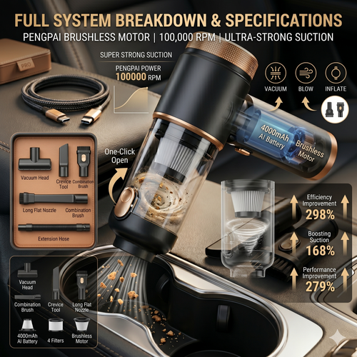 CompactClean Pro Mini Car Vacuum