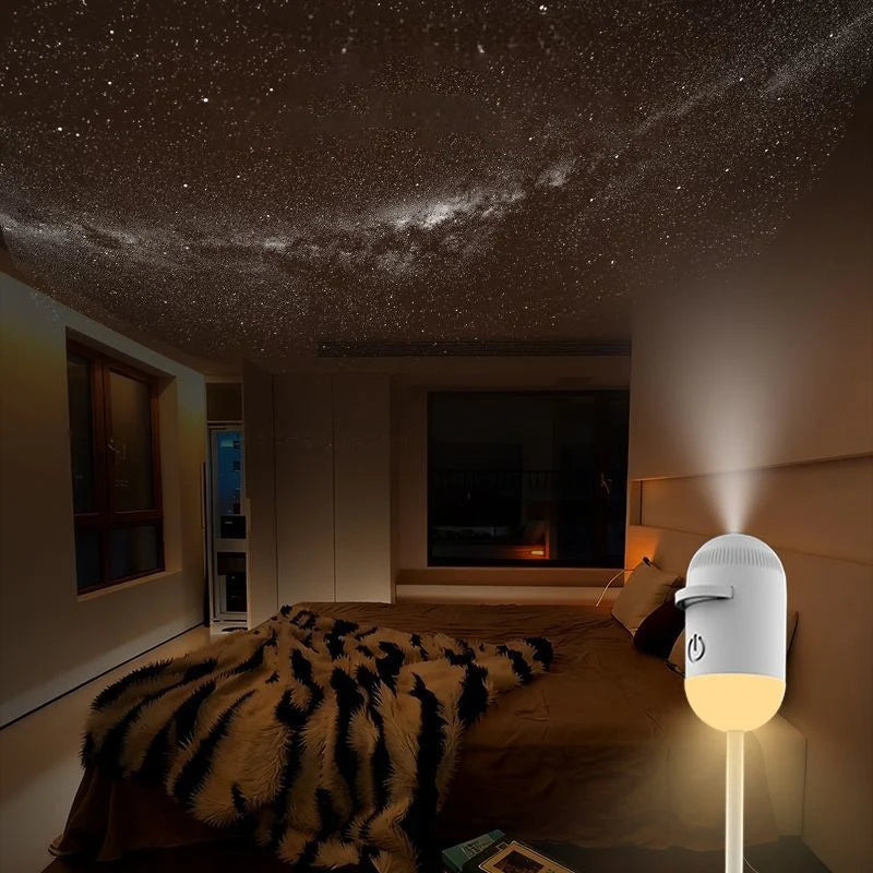 Mini Galaxy Star Projector Night Light for Room & Car