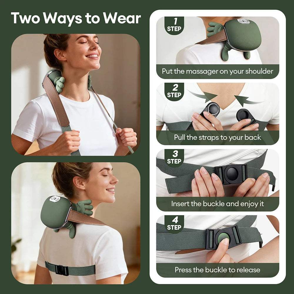 4D Neck And Shoulder Massager – Wireless Finger Kneading