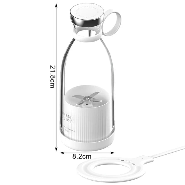 white Color Portable Electric Juicer Cup – USB Rechargeable Blender