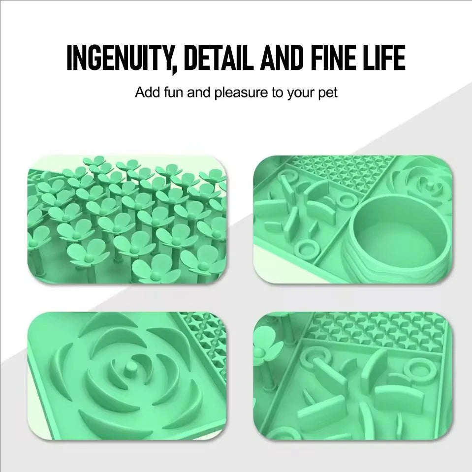 Calming Dog Lick Mat – Slow Feeder with Suction Cups