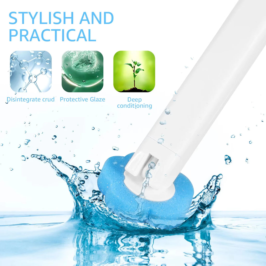 Disposable Head Toilet Brush Set With Long Handle