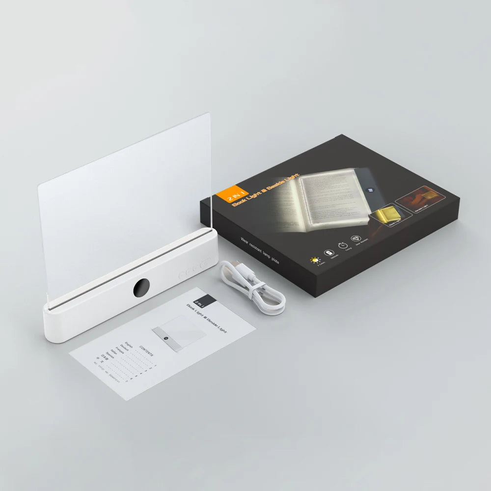 USB Rechargeable LED Book Light and Night Light 2-in-1