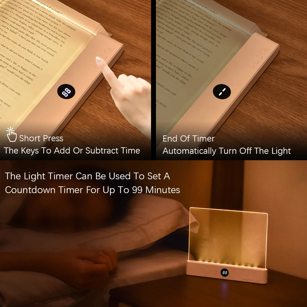 USB Rechargeable LED Book Light and Night Light 2-in-1