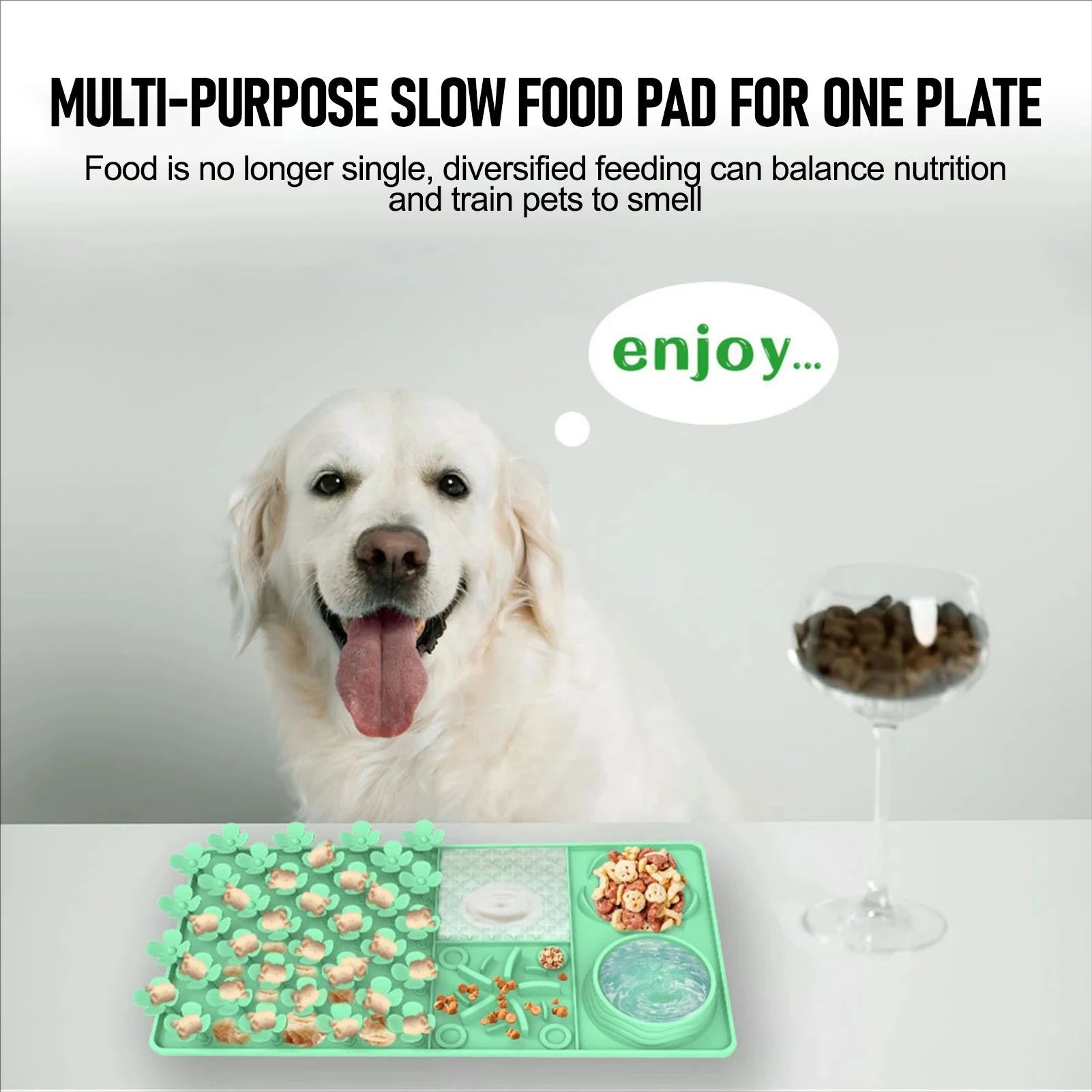 Calming Dog Lick Mat – Slow Feeder with Suction Cups