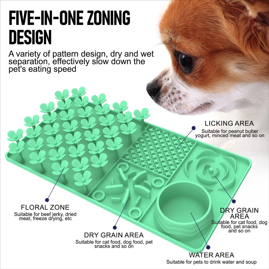 Calming Dog Lick Mat – Slow Feeder with Suction Cups