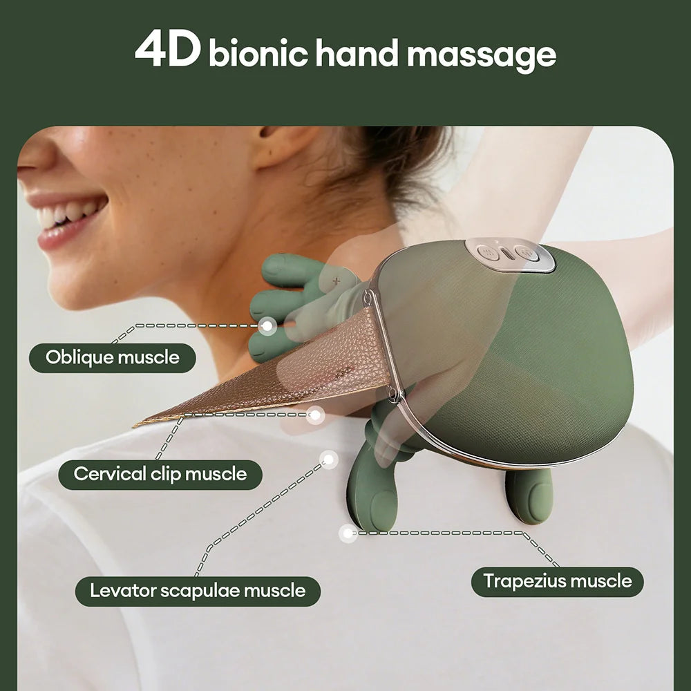 4D Neck And Shoulder Massager – Wireless Finger Kneading