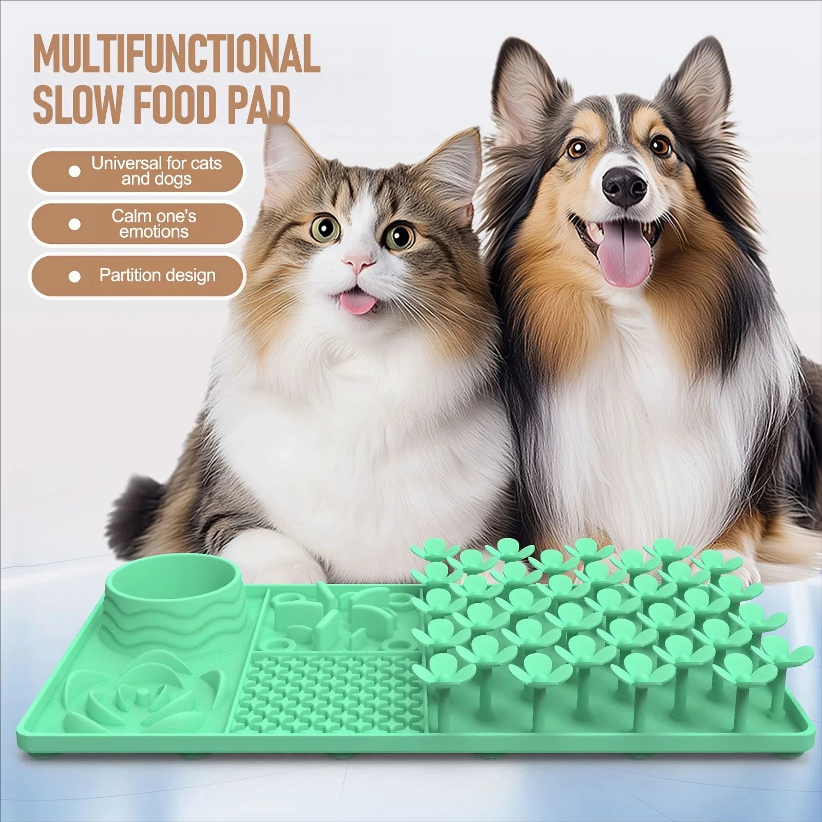 Calming Dog Lick Mat – Slow Feeder with Suction Cups