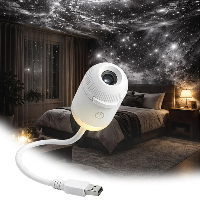 Mini Galaxy Star Projector Night Light for Room & Car